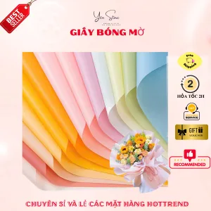 Lẻ 3-5 Tờ Giấy Bóng Mờ Loại Tốt Nhiều Màu Sắc Dùng Gói Hoa, Giỏ Quà, Giỏ Trái Cây, Đồ Handmade